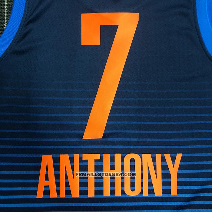 Maillot Oklahoma City Thunder Carmelo Anthony NO 7 Statement Bleu